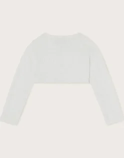Emilia Lace Scallop Cardigan Ivory