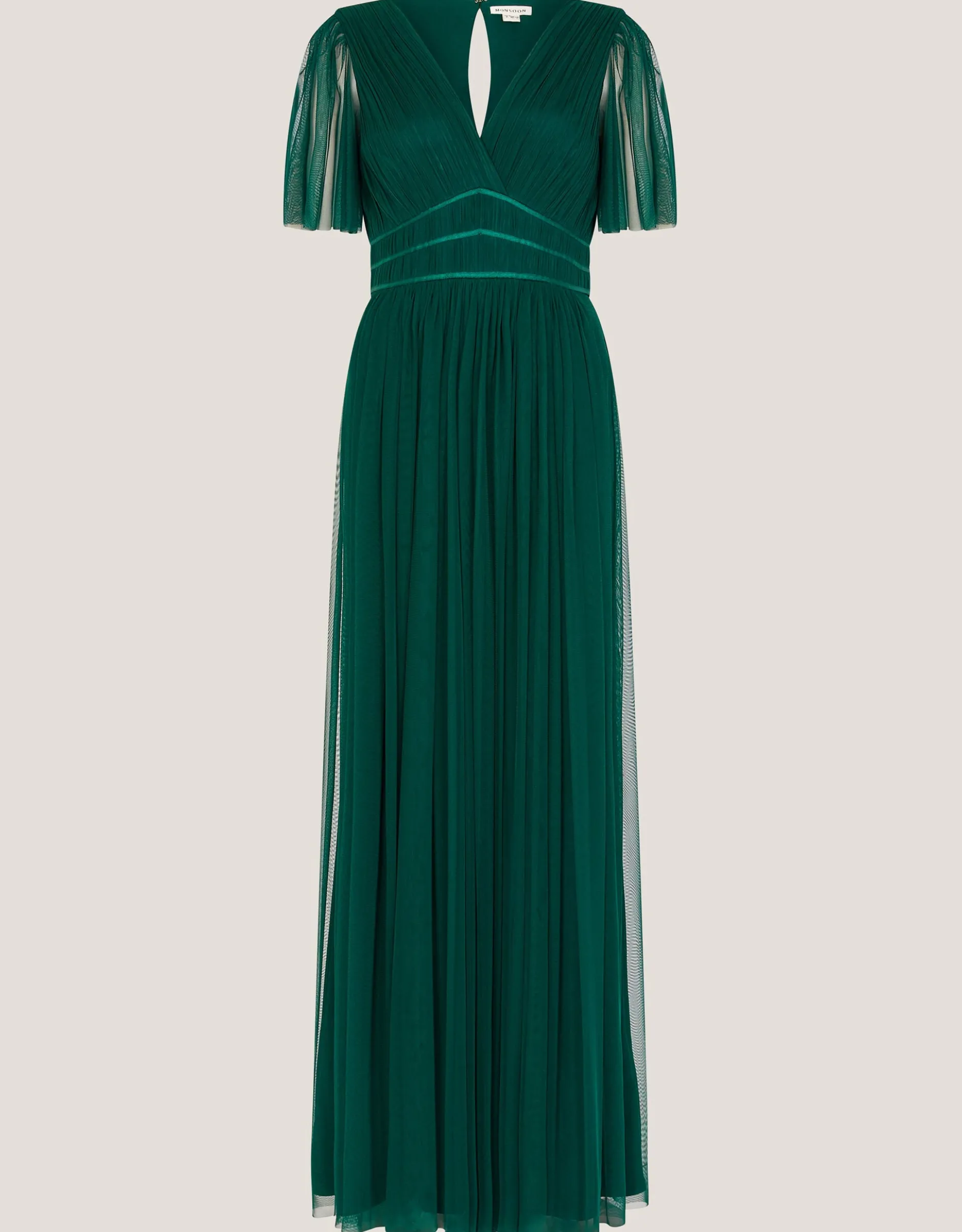 Emily Short Sleeve Tulle Bridesmaid Dress Green