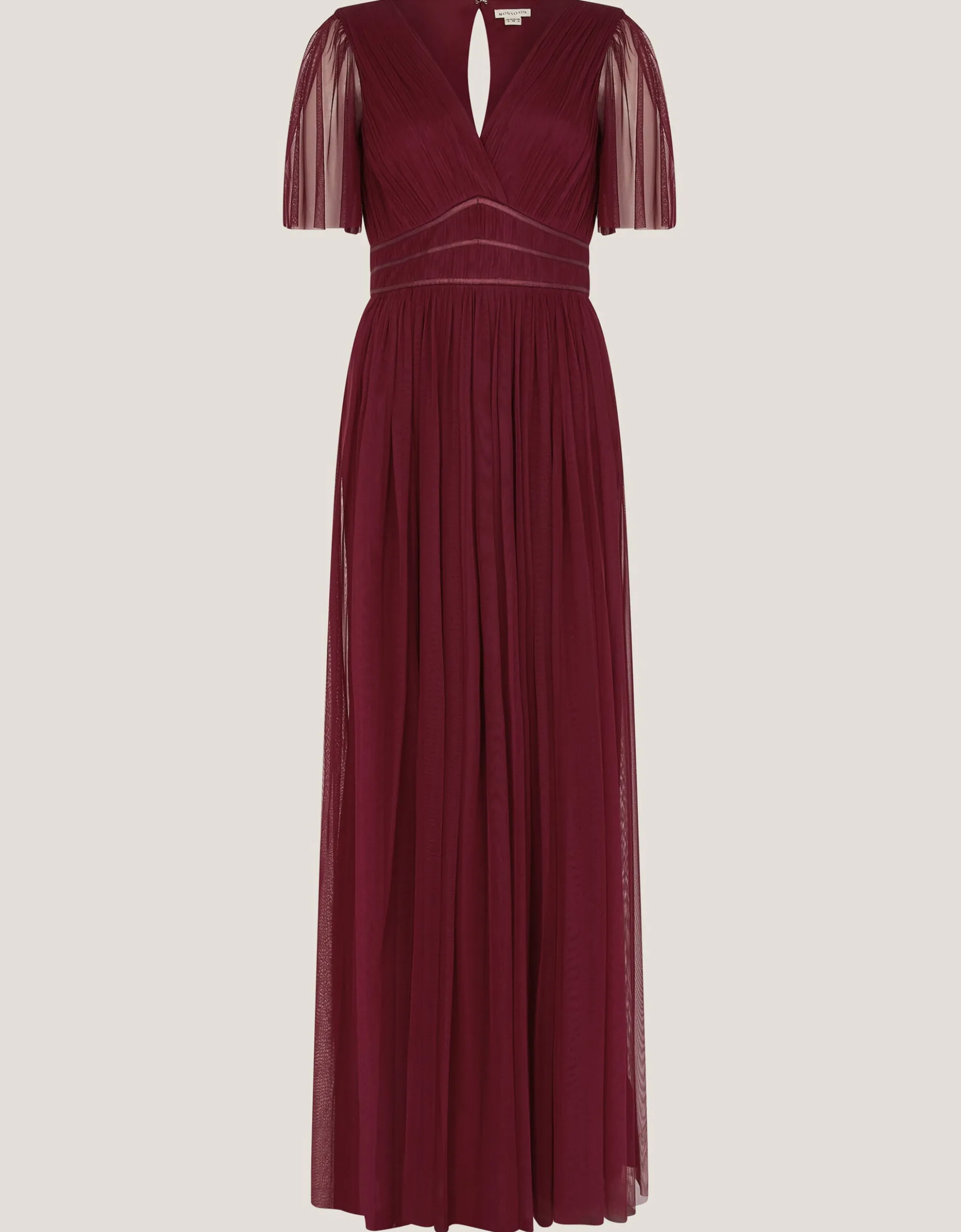 Emily Short Sleeve Tulle Bridesmaid Dress Red