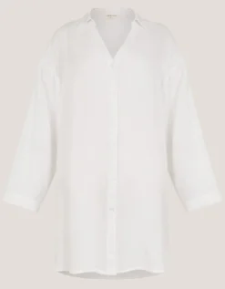 Esme Beach Shirt Dress White