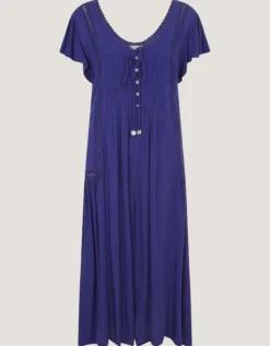 Eva Lace Culotte Jumpsuit Blue