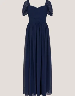 Evelyn Bardot Bridesmaid Dress Blue
