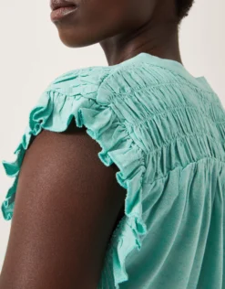 Evelyn Sleeveless Smocked Top