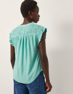 Evelyn Sleeveless Smocked Top