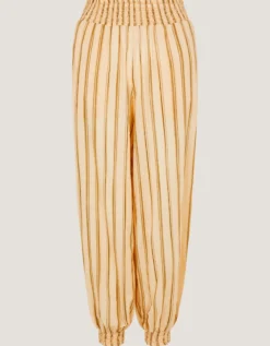 Eve Stripe Balloon Trousers Ivory