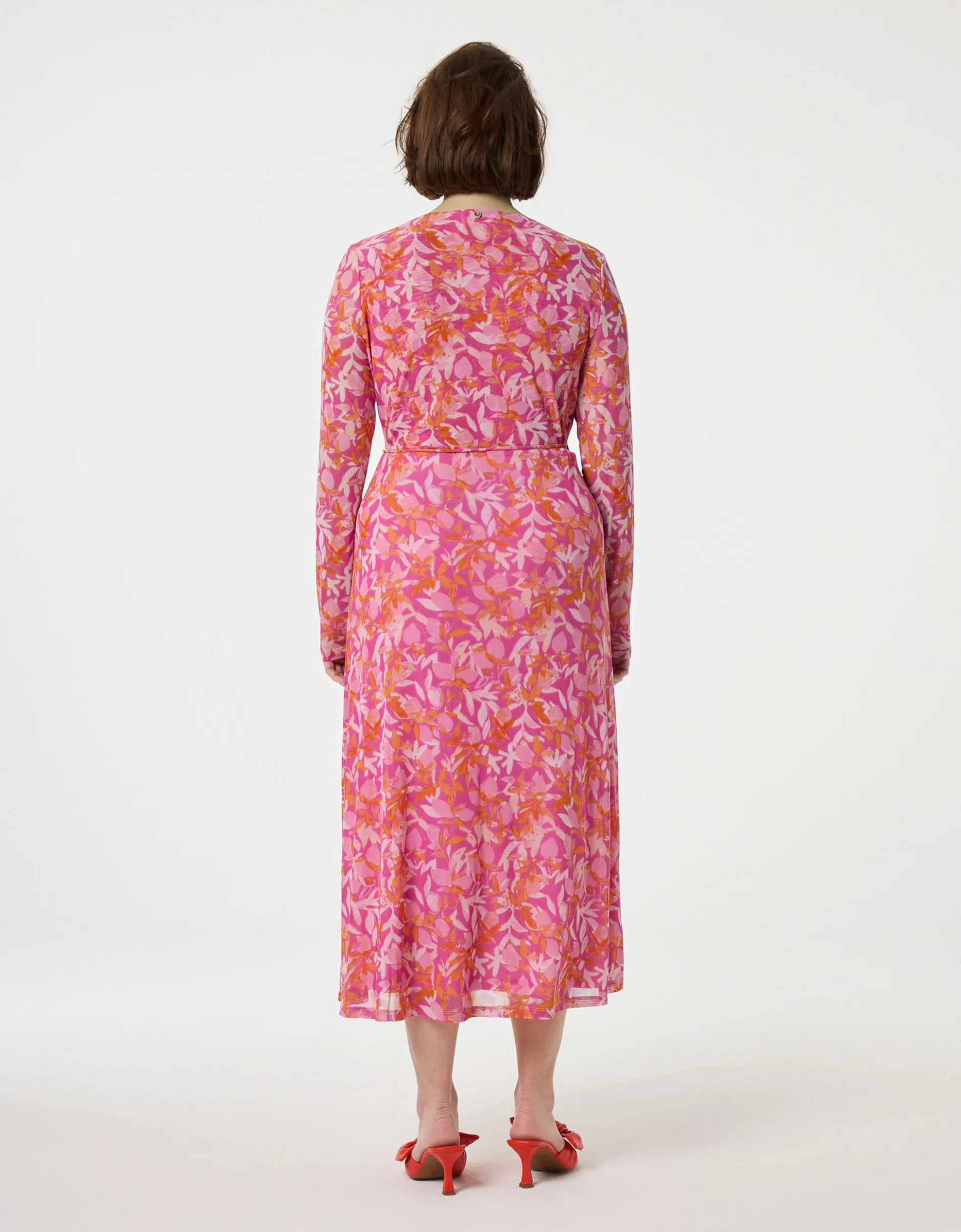 Fabienne Chapot Natty Wrap Midi Dress Pink