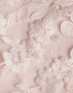Felicity Embroidered Mesh Cardigan Pink