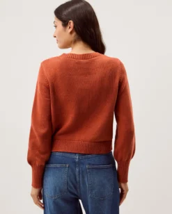 Fiona Floral Embroidered Cardigan Orange