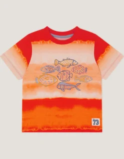 Fish Tie-Dye T-Shirt Orange