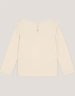 Floral Embroidered Long Sleeve Top Ivory