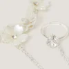 Flower Butterfly Ring & Hand Chain