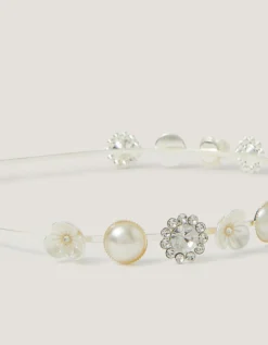 Flower Jewel Metal Headband