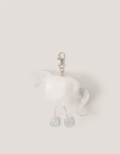 Fluffy Unicorn Bag Charm