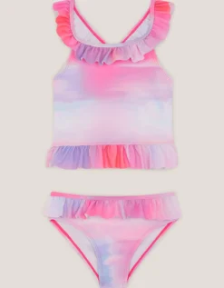 Frilly Ombré Tankini Set Pink