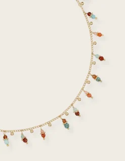 Gas Bijoux Gold-Plated Gemstone Vert & Pink Quartz Necklace