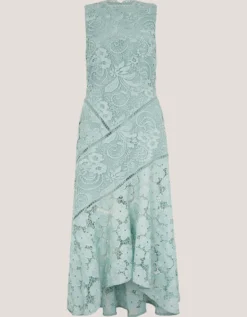 Gianna Sleeveless Lace Midi Dress Green