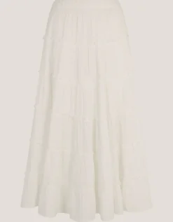 Ginny Tiered Maxi Skirt Ivory