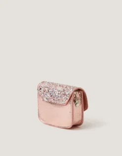 Glitter Bow Bag & Hair Clips Set