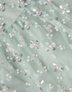 Gracie Embellished Long Sleeve Dress Green