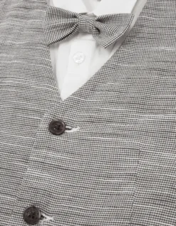 Greyson 3-Piece Houndstooth Waistcoat & Shirt Blue