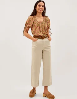 Harlowe Print Jersey Top Green
