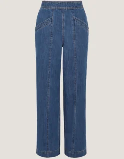 Harper Short Wide Leg Jeans Blue