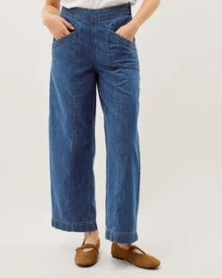 Harper Short Wide Leg Jeans Blue