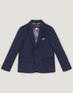 Harry Herringbone Suit Jacket Blue