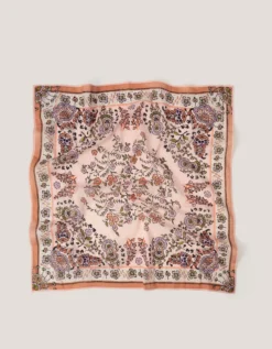 Ines Floral Square Cotton Scarf