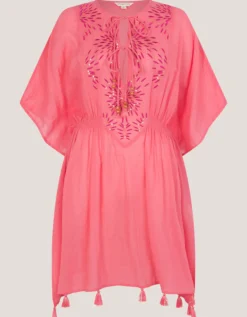 Jada Embellished Mini Kaftan Pink