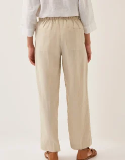 Jolie Regular Linen Wide Leg Trousers Natural