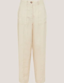 Jolie Regular Linen Wide Leg Trousers Natural