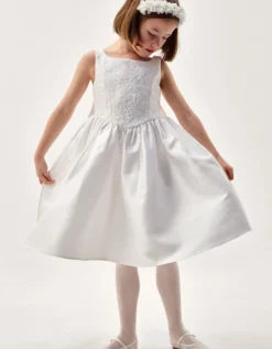 Juno Lace Bodice Party Dress Ivory