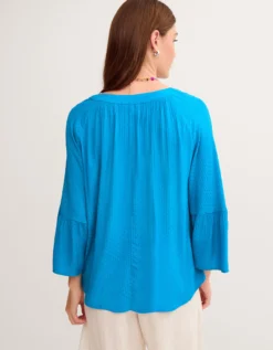 Kallie Dobby Blouse Teal