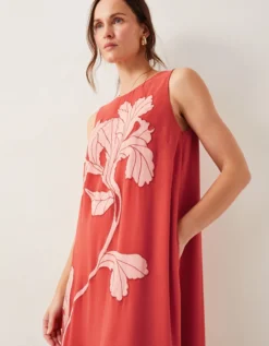 Kathleen Embroidered Maxi Dress Orange