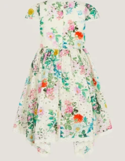 Khia Floral Broderie Party Dress Multi