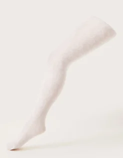 Lace Butterfly Tights Ivory