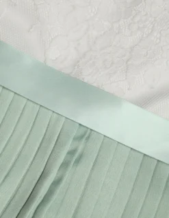 Lace Pleated Jumpsuit Green