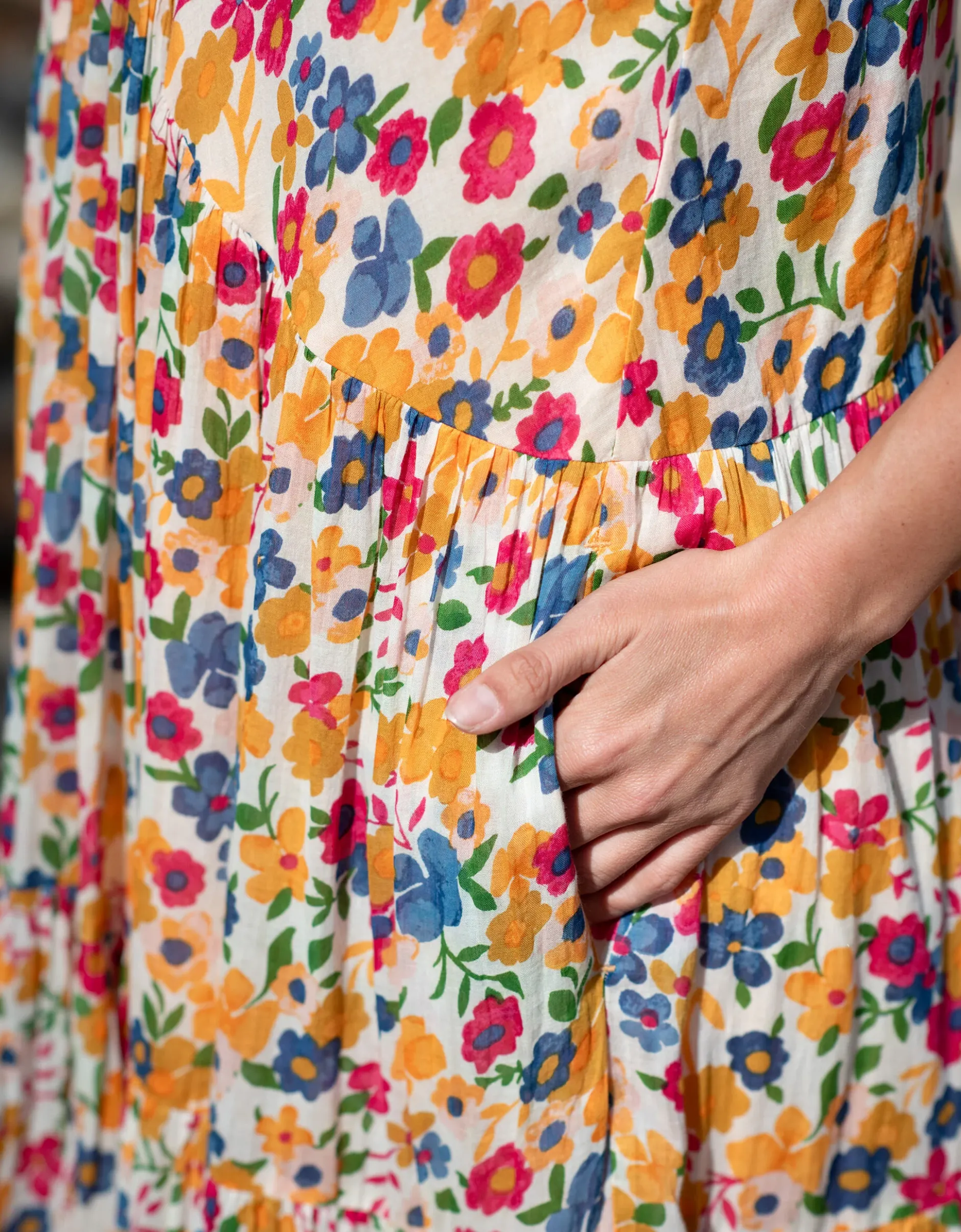 La Galeria Elefante Mediterranean Floral Maxi Dress Multi