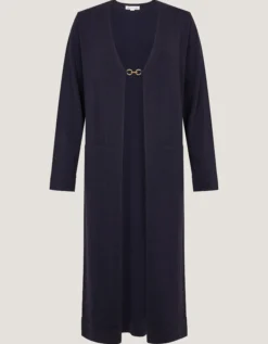 Leah Longline Cardigan Blue