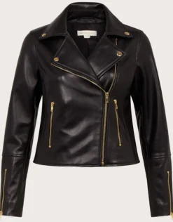 Leather Biker Jacket Black