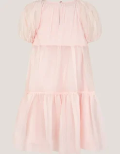 Leila Floral Embellished Party Dress Pink