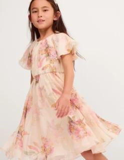 Leila Floral Sequin Party Dress Multi