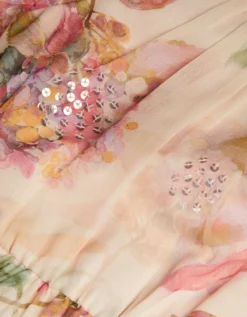 Leila Floral Sequin Party Dress Multi