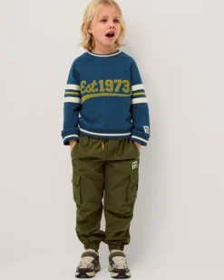 Lined Cargo Trousers Green
