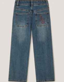 73 Logo Straight Leg Jeans Blue