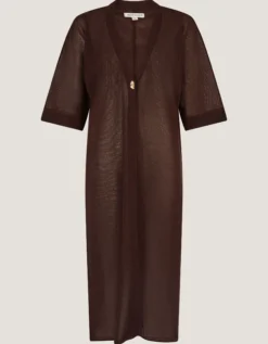 Lo Longline Cardigan Brown