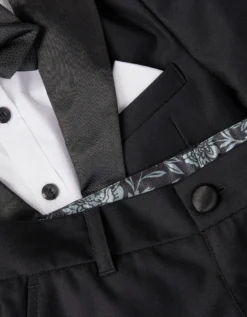 Luca 4-Piece Tuxedo Suit Black