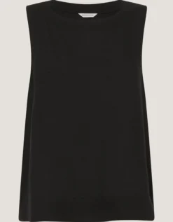 Lucy Linen Blend Tank Top Black