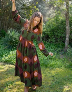 Lyrical Sisters Lola Bubble Print Maxi Dress Multi